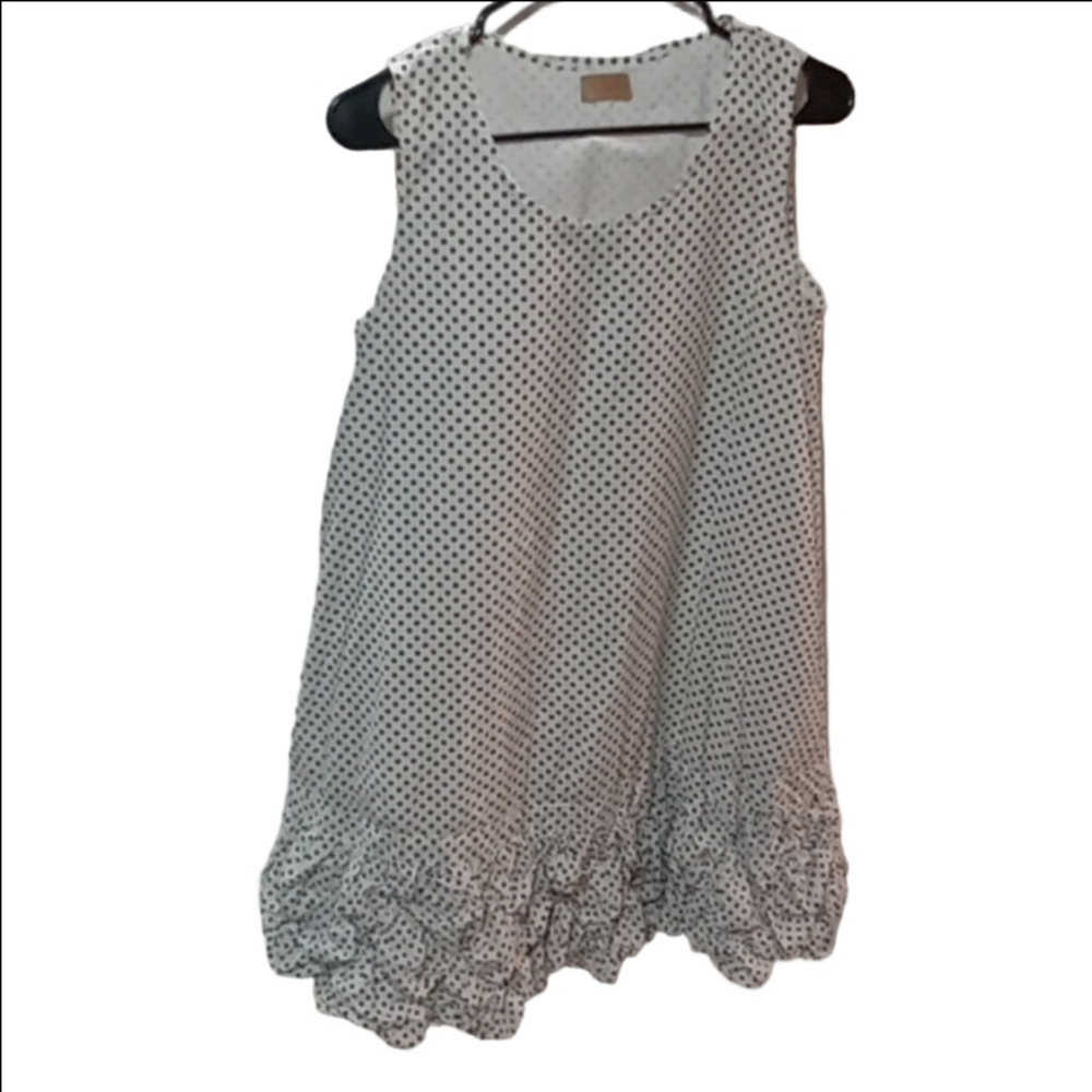 (224) Charming Sleeveless Youth Dress with Ruffle Hem